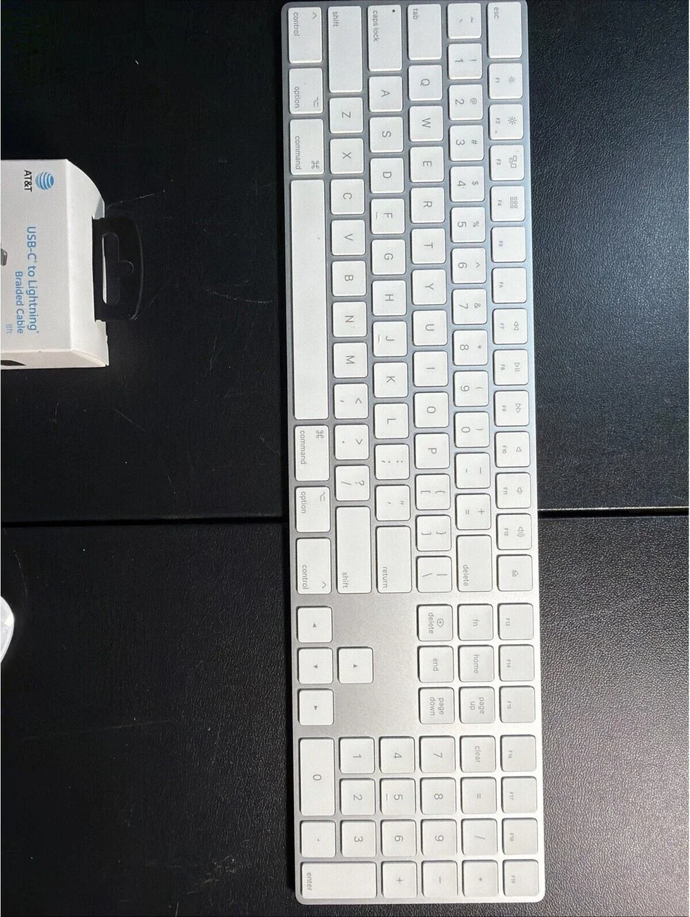 Apple Magic Keyboard A1843 With Numeric Key Pad and Magic Mouse A1657 White